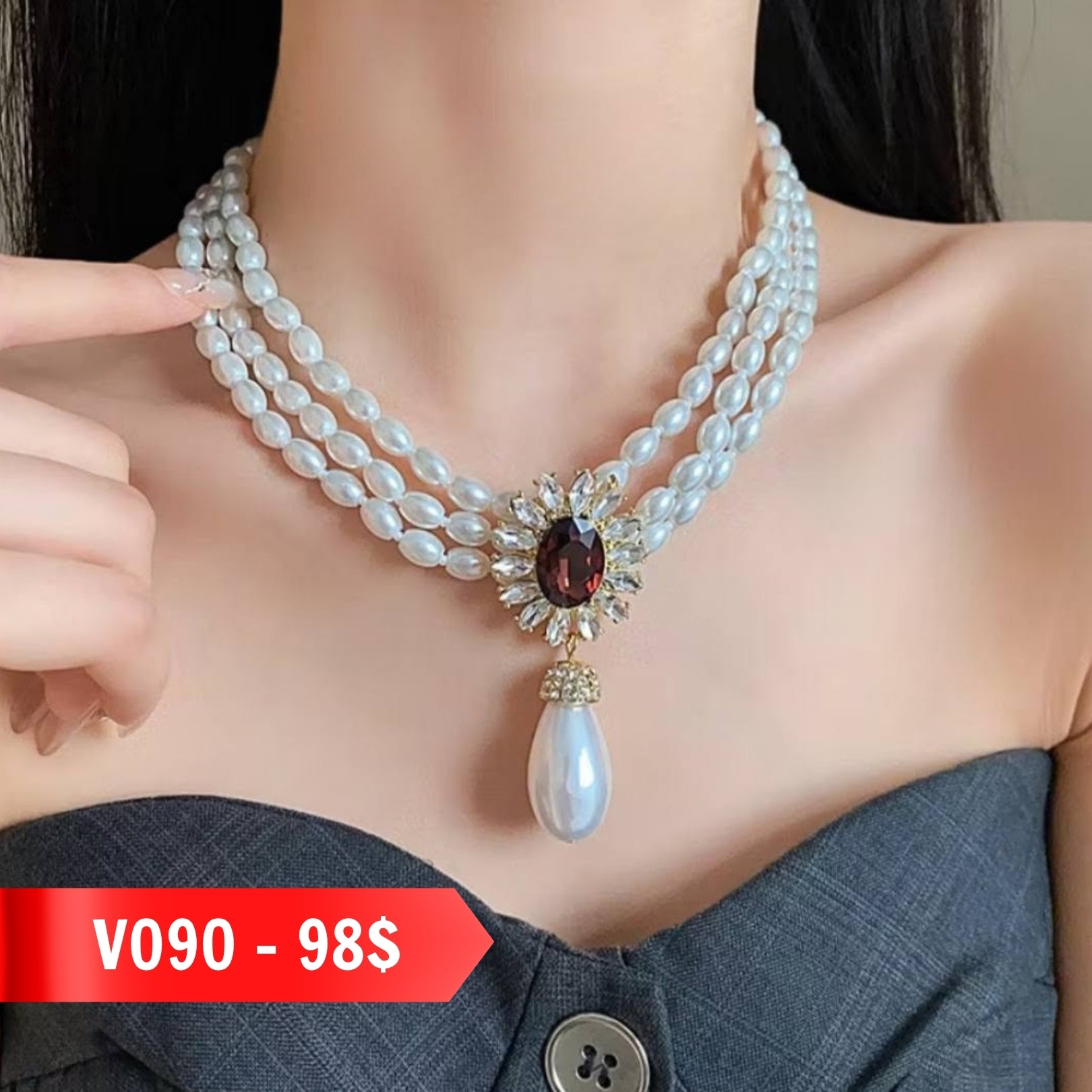 Premium Pearl Necklace - Luxurious, Elegant Design in Multiple Styles